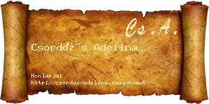 Csordás Adelina névjegykártya